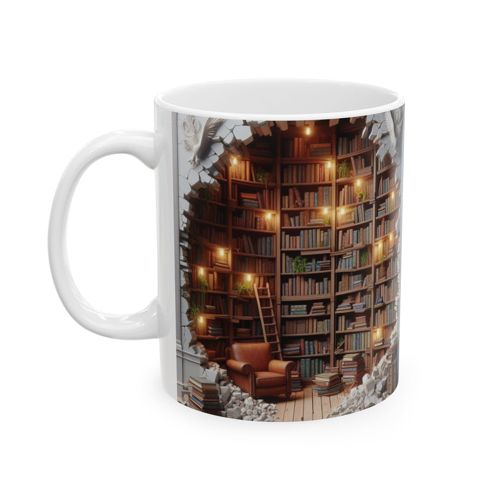 3D Bookshelf Mug-Library Book Shelf Mugs Book Lover Ceramic Mug Shelf Cup Gifts