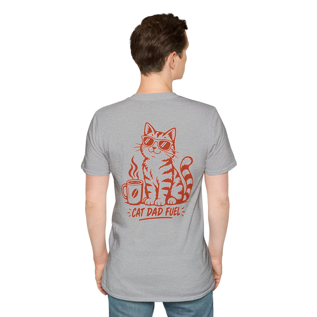 Cat Dad Shirt Cat Dad Fuel Funny Coffee Cat Lover Graphic Tee Unique Gift Funny Tshirt