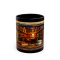 Funny 3D Bookshelf Mug Library Hole-in-Wall Coffee Cup Book Lover Gift Black Mug