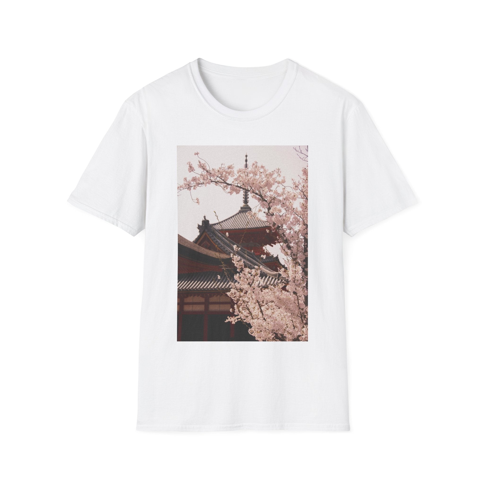 Japanese Art Shirt Sakura Cherry Blossom Japan's Flower Unisex Softstyle T-Shirt
