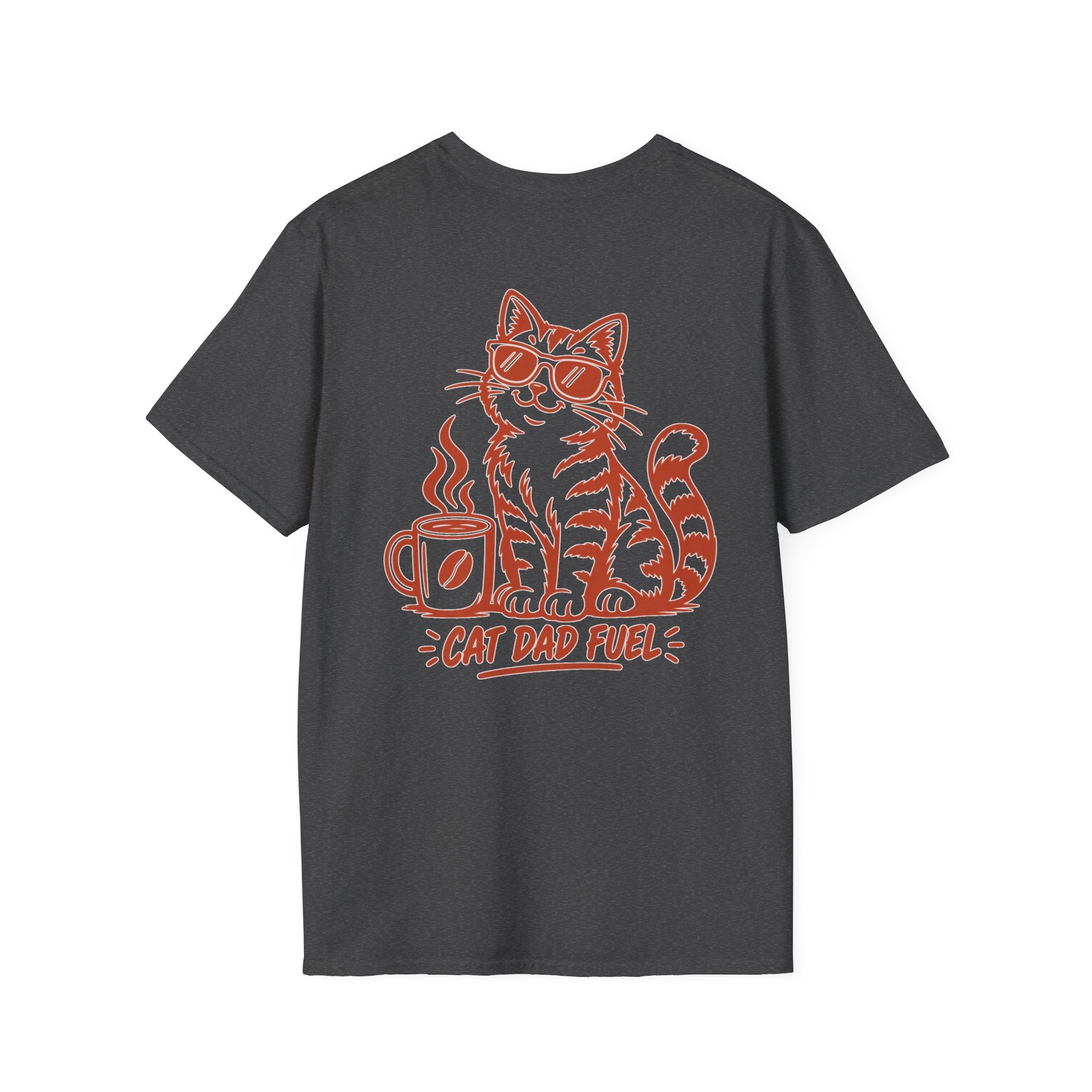 Cat Dad Shirt Cat Dad Fuel Funny Coffee Cat Lover Graphic Tee Unique Gift Funny Tshirt