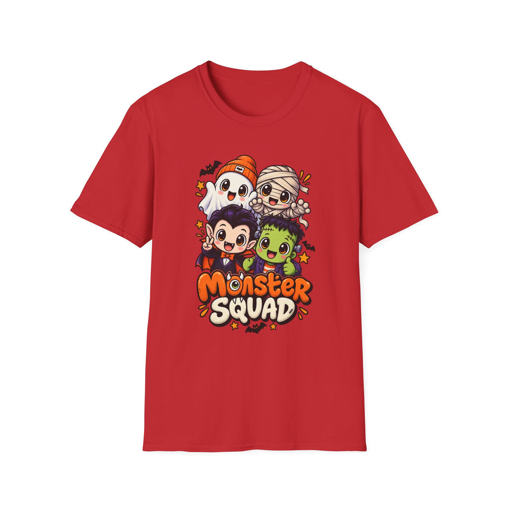 Funny Monster Squad Shirt | Cute Kawaii Halloween Tee | Ghost Mummy Vampire Frankenstein Graphic T-Shirt