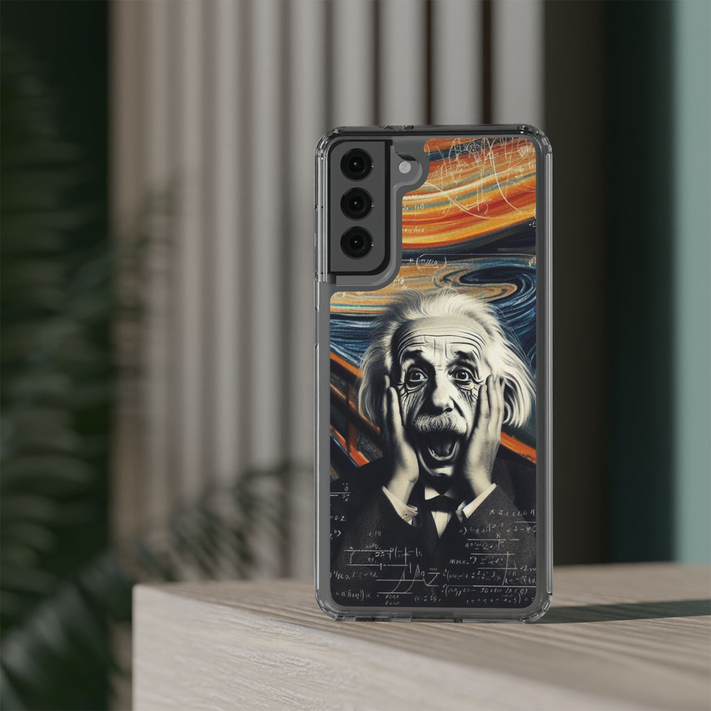 Funny Einstein Clear Phone Cases Edvard Munch Scream Unique iPhone Samsung Cases