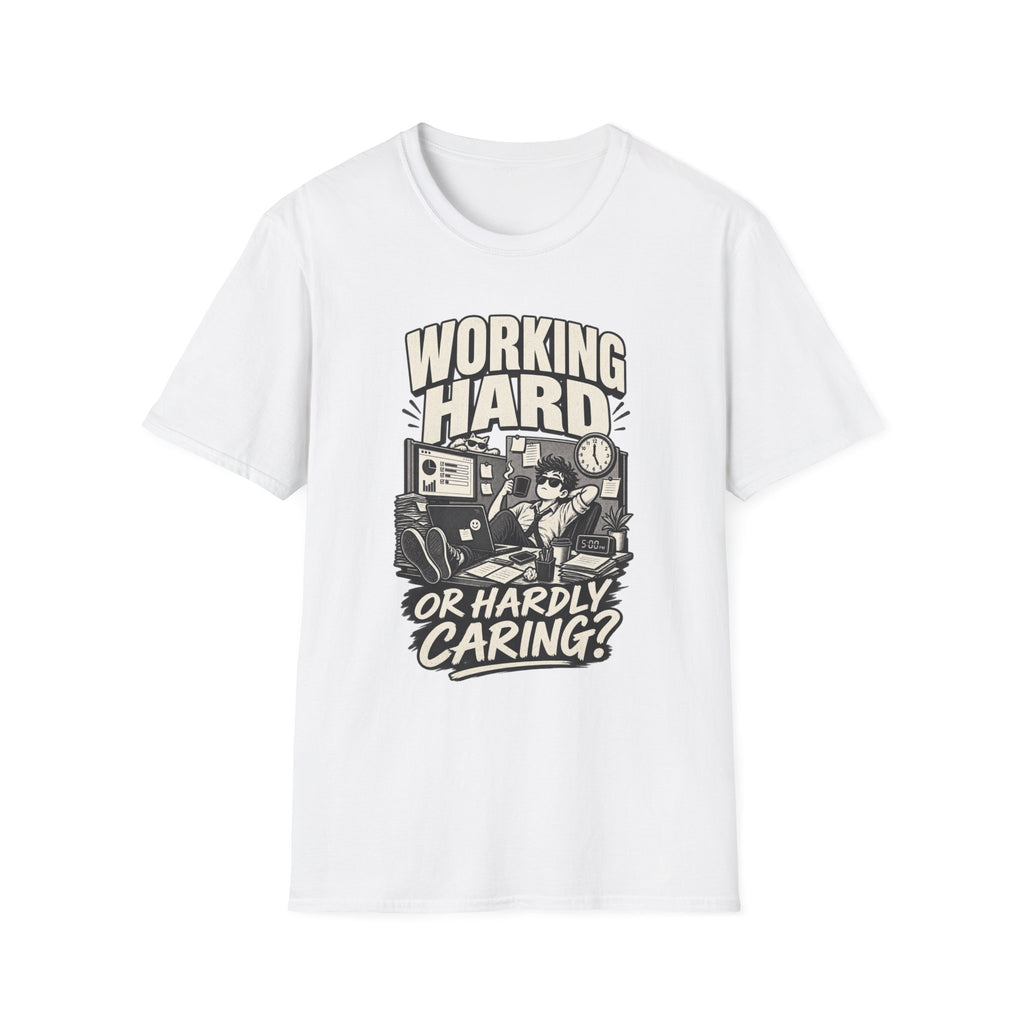 Funny Dark Humor Tshirt — Funny Office Tshirt Dark Humor Graphic Tee Unique Coworker Gift WORKING HARD Shirt