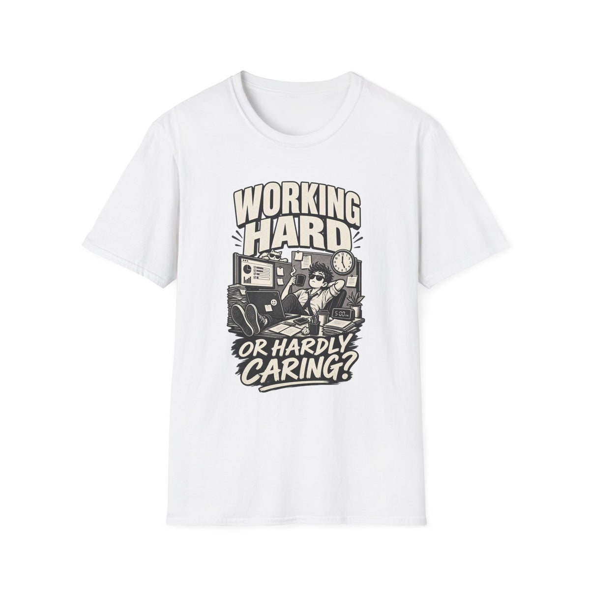 Funny Dark Humor Tshirt — Funny Office Tshirt Dark Humor Graphic Tee Unique Coworker Gift WORKING HARD Shirt