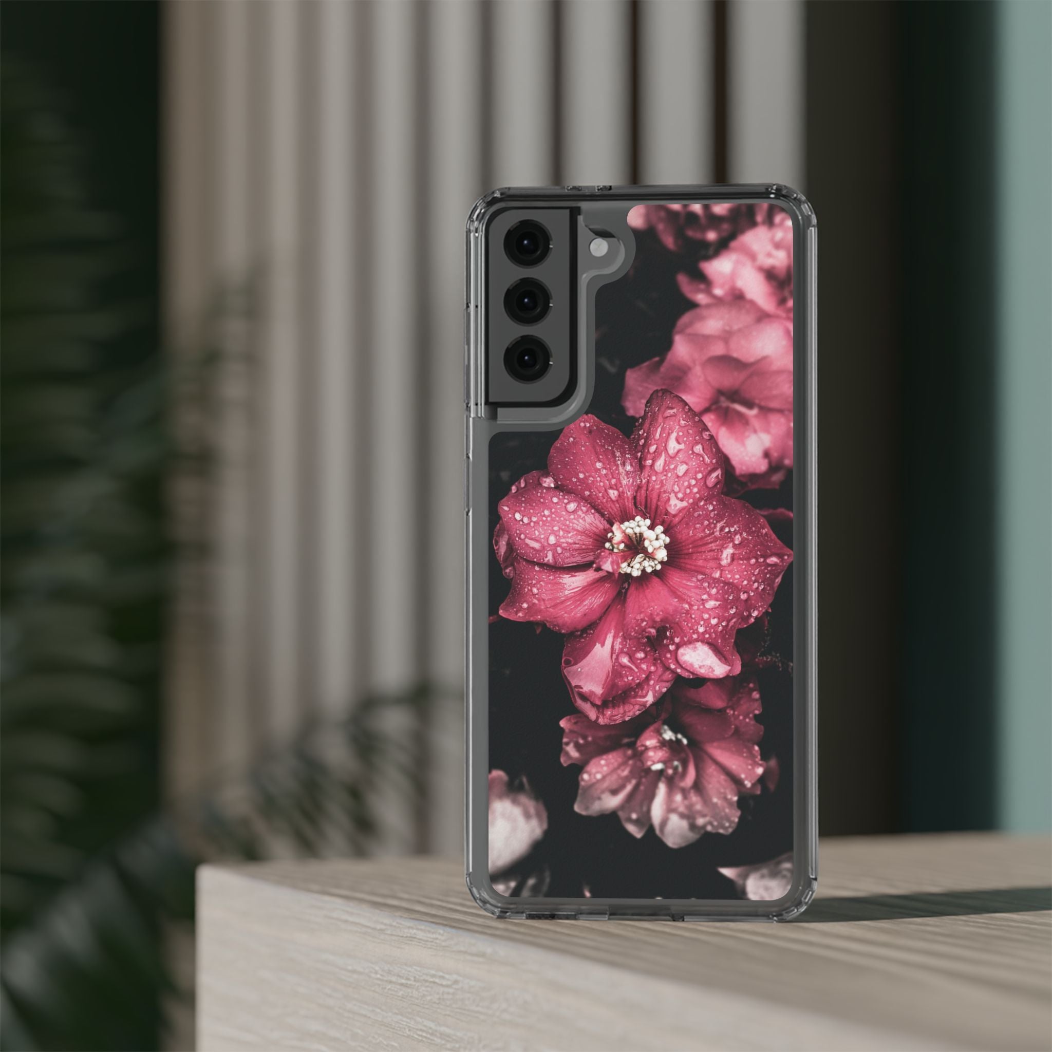 Pink Flowers Clear Cases iPhone Case Samsung Phone Case Unique Gift Cute Phone Cover Unique iPhone 17 Pro Max Phone Case