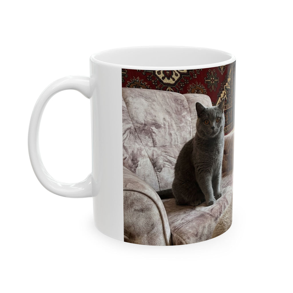 Funny British Shorthair Cat Mug Cute Detective Cat Coffee Cup Lover Gift Ceramic Mug 11oz 15oz Cats