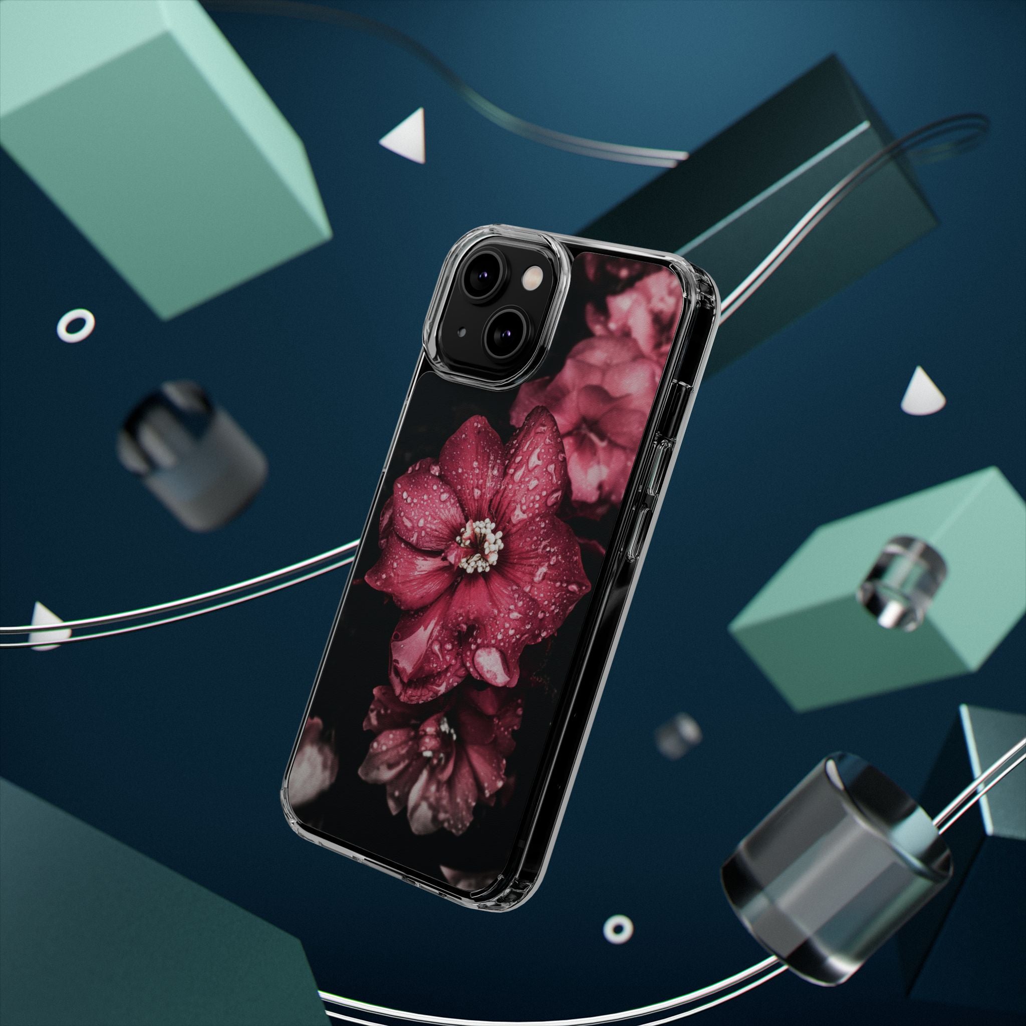 Pink Flowers Clear Cases iPhone Case Samsung Phone Case Unique Gift Cute Phone Cover Unique iPhone 17 Pro Max Phone Case