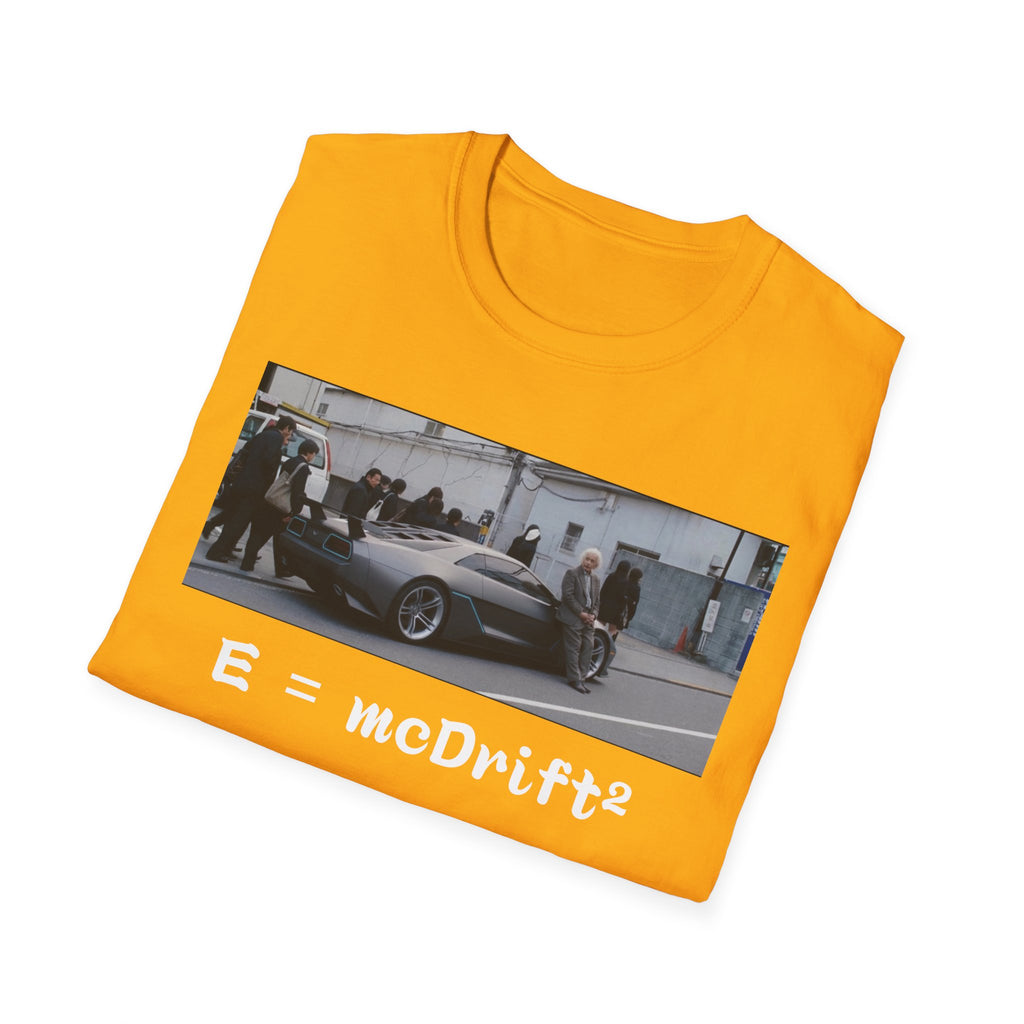 Funny Einstein Drift T-Shirt Speed Racing Car Unisex Softstyle TShirt Gift Men