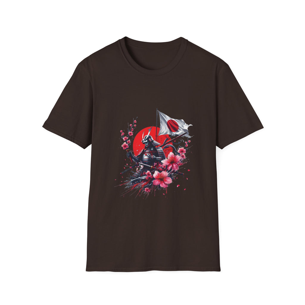 Japan Unisex Softstyle T-Shirt Japanese Art Sakura Samurai Cotton Gift Unique