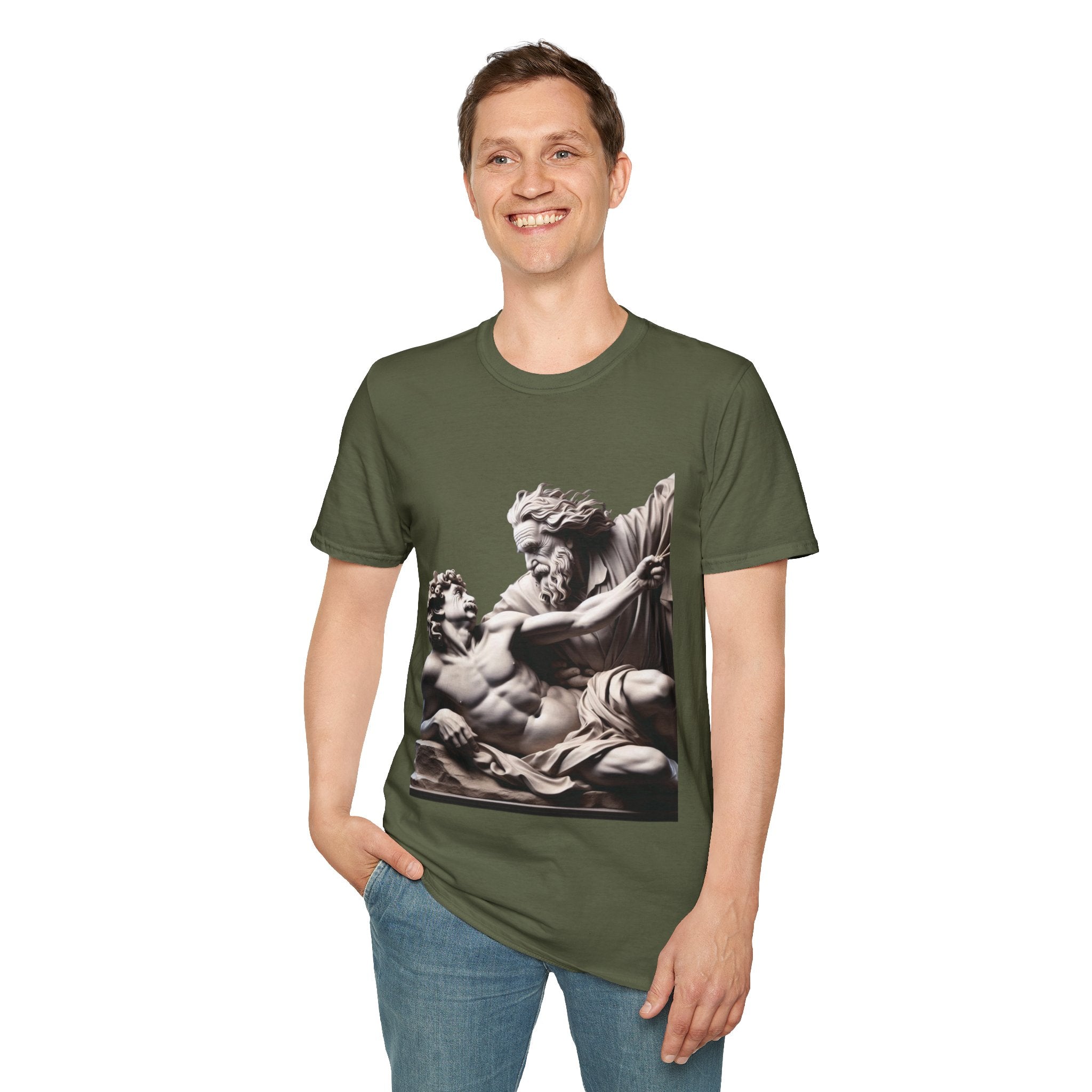 Funny Albert Einstein Unisex Softstyle T-Shirt Unique Gift Cotton T-shirt Art
