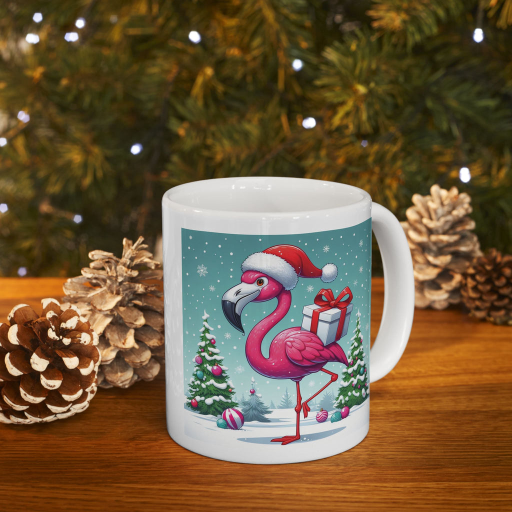 Christmas Mug Pink Flamingo Mug Holiday Unique Coffee Cup Funny Christmas Gift 2026