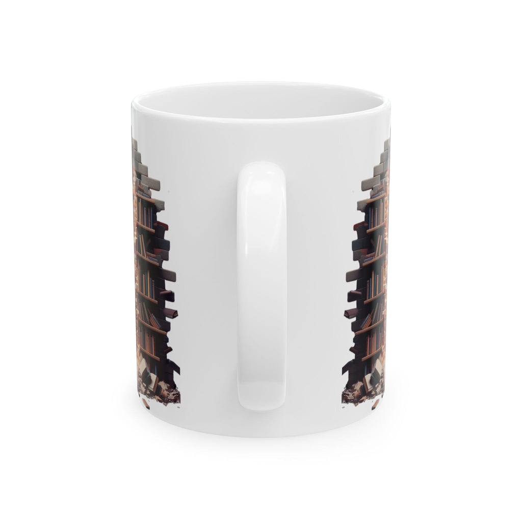3D Bookshelf Mug-Library Book Shelf Mugs Book Lover Ceramic Mug Shelf Cup Gifts