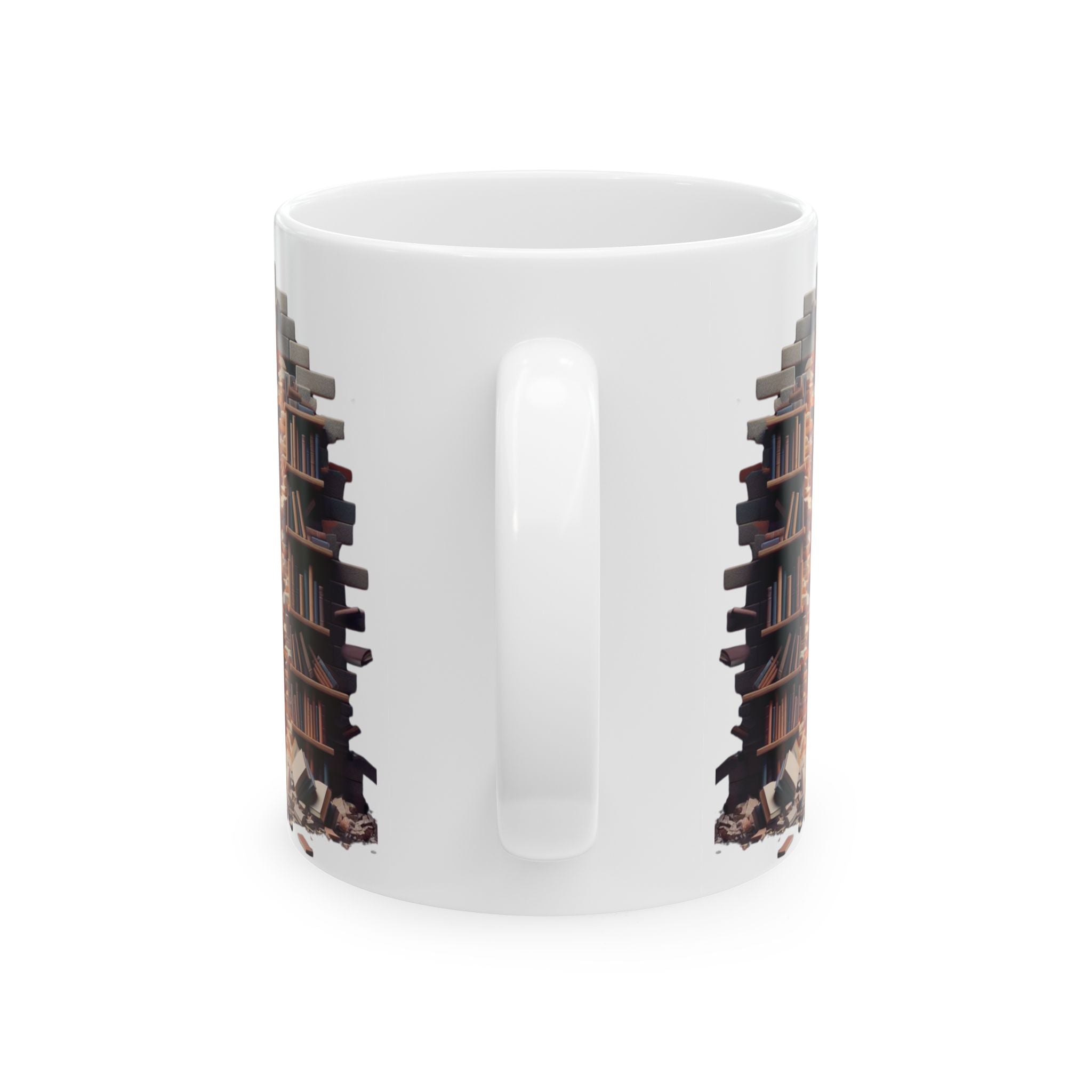 3D Bookshelf Mug-Library Book Shelf Mugs Book Lover Ceramic Mug Shelf Cup Gifts