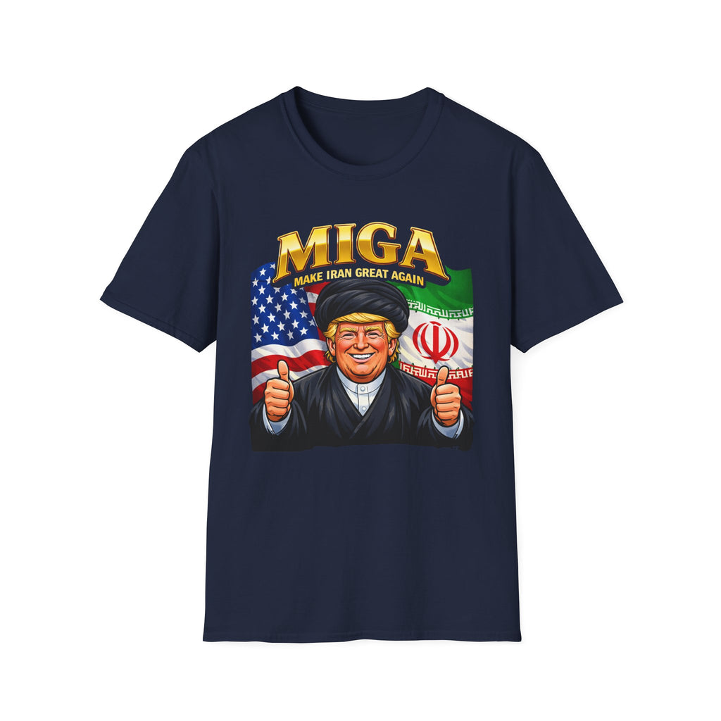 Funny Trump Iranian Flag Shirt Make Iran Great Again MIGA Softstyle T-Shirt Best