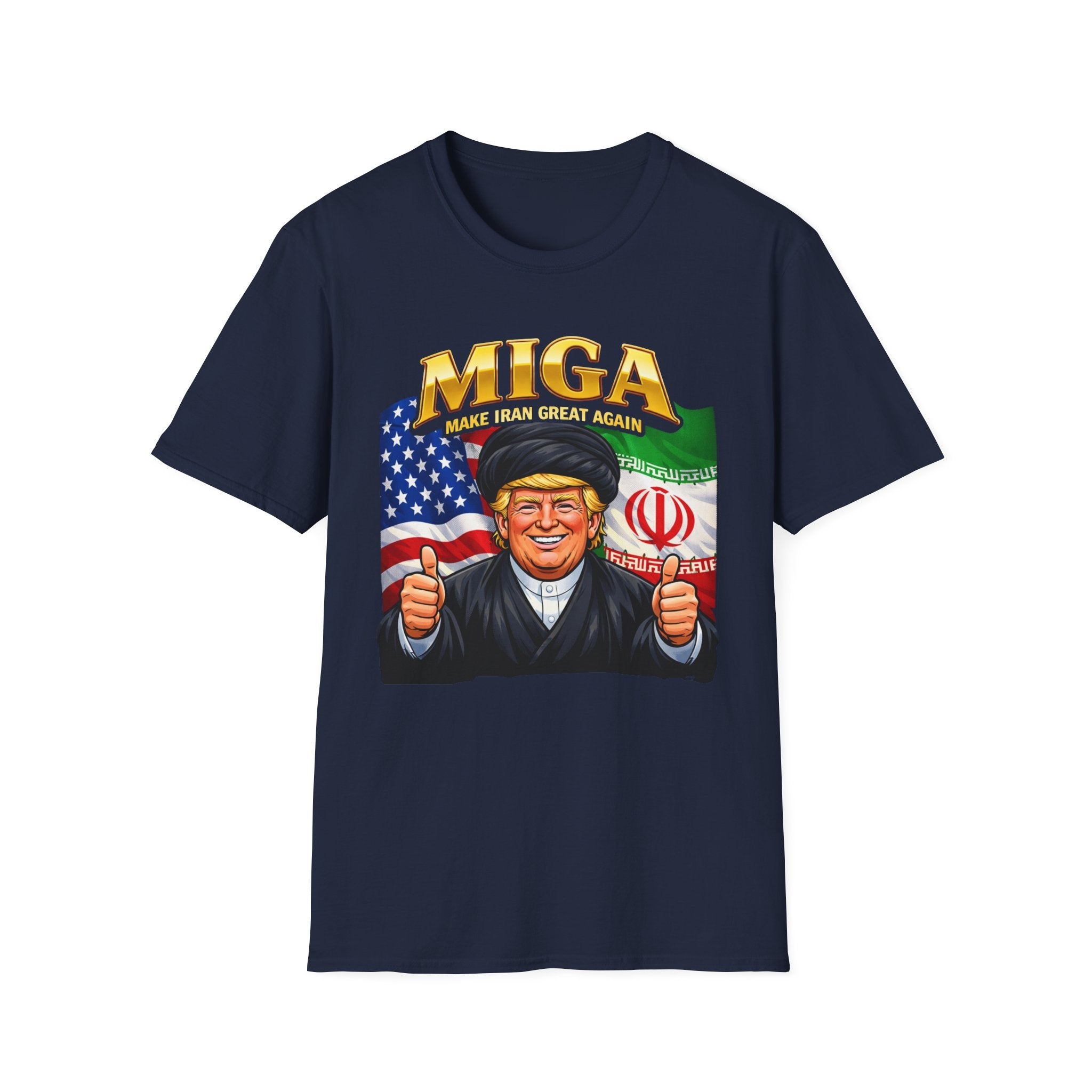 Funny Trump Iranian Flag Shirt Make Iran Great Again MIGA Softstyle T-Shirt Best