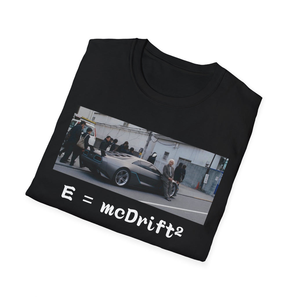Funny Einstein Drift T-Shirt Speed Racing Car Unisex Softstyle TShirt Gift Men