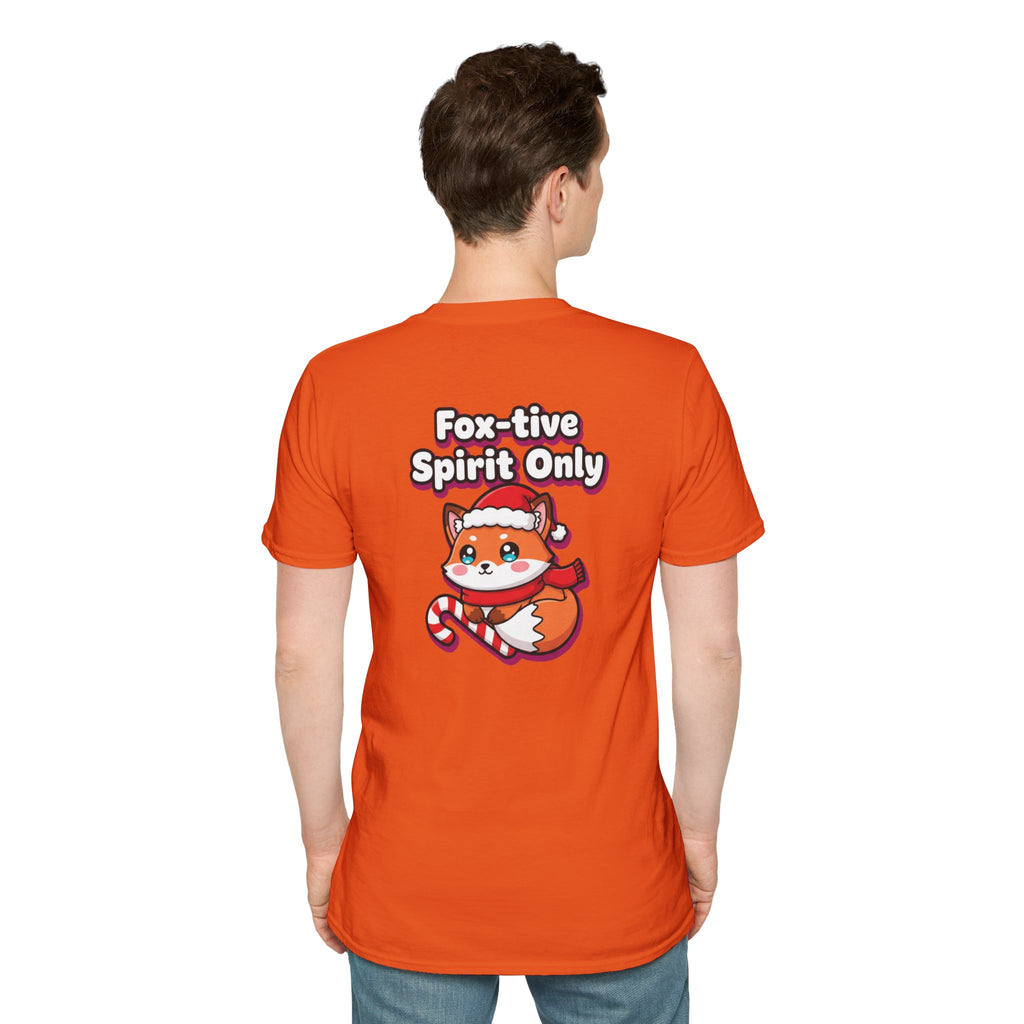 Cute Christmas Shirt Foxtive Spirit Only Funny Animal Unisex Softstyle Tee Christmas Gift