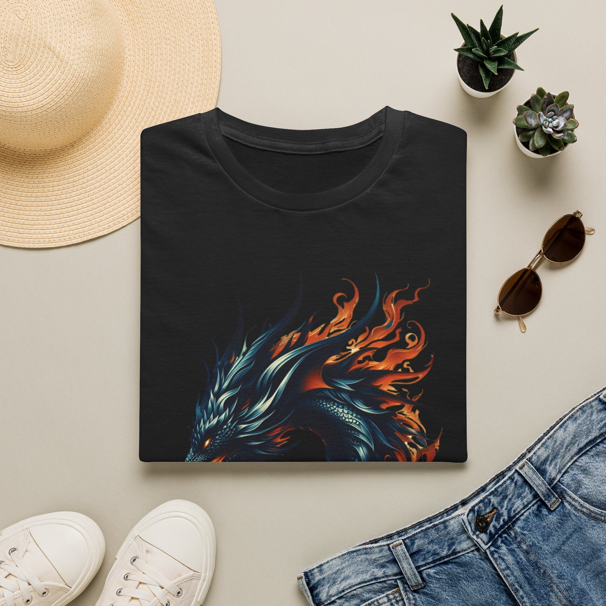 Dragon T-shirt Mens Graphic Tee Clothing Apparel Chinese Symbol Unisex Softstyle