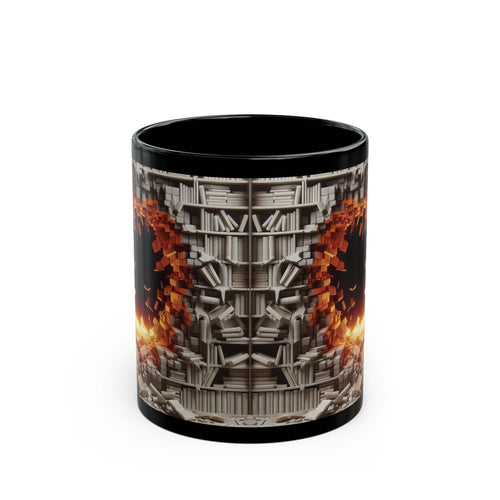 3D Bookshelf Mug-Library Book Mugs Funny Ceramic Mug Unique Gift Cup Work Office