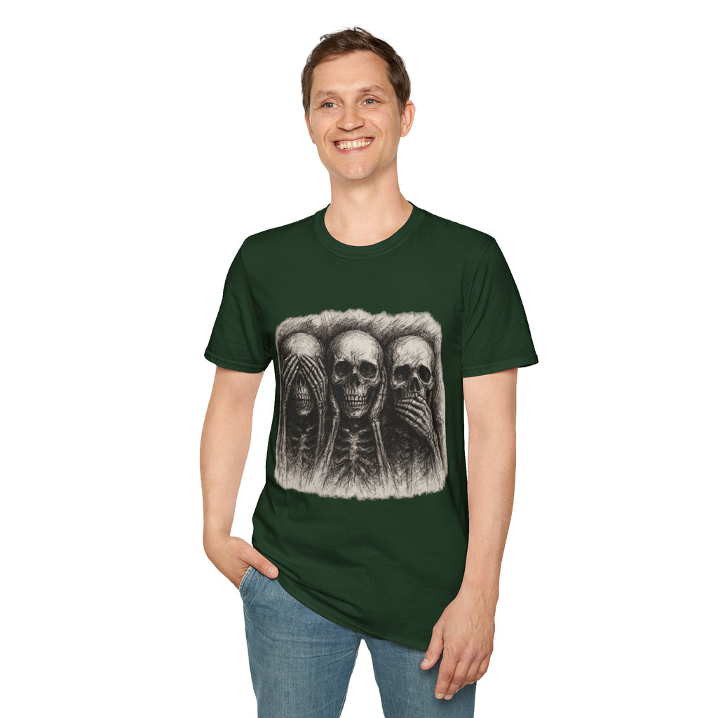 Mens Skull T-shirt Graphic Tees Skeleton Apparel Clothing Skulls Accessories Best Gift