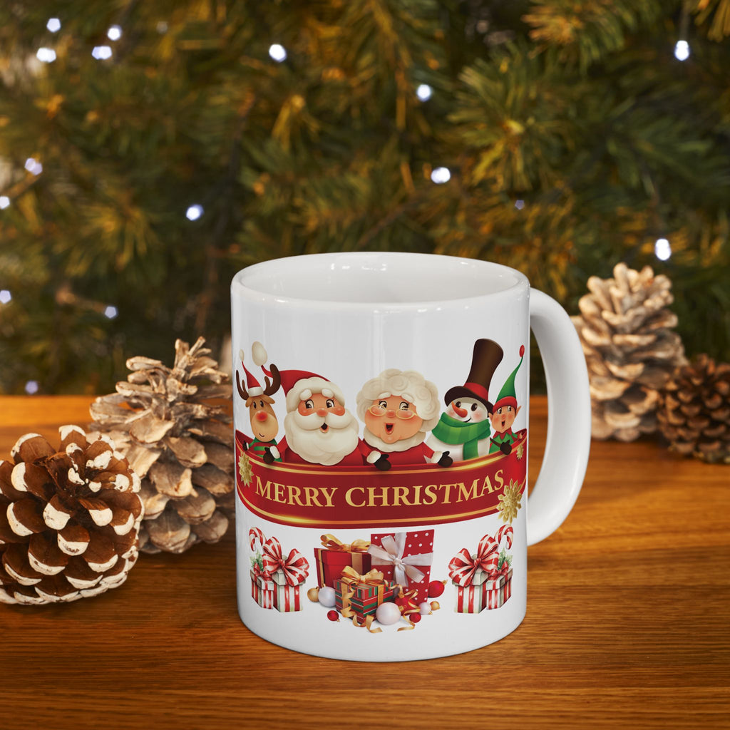 Christmas Mug Funny Santa Claus Mug Unique Cute Gift Coffee Cup Snowman Moose 11oz