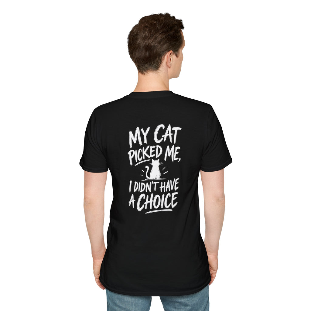 Cat Dad Shirt My Cat Picked Me Dark Humor Sarcastic Graphic Tee Unique Gift Funny Tshirt