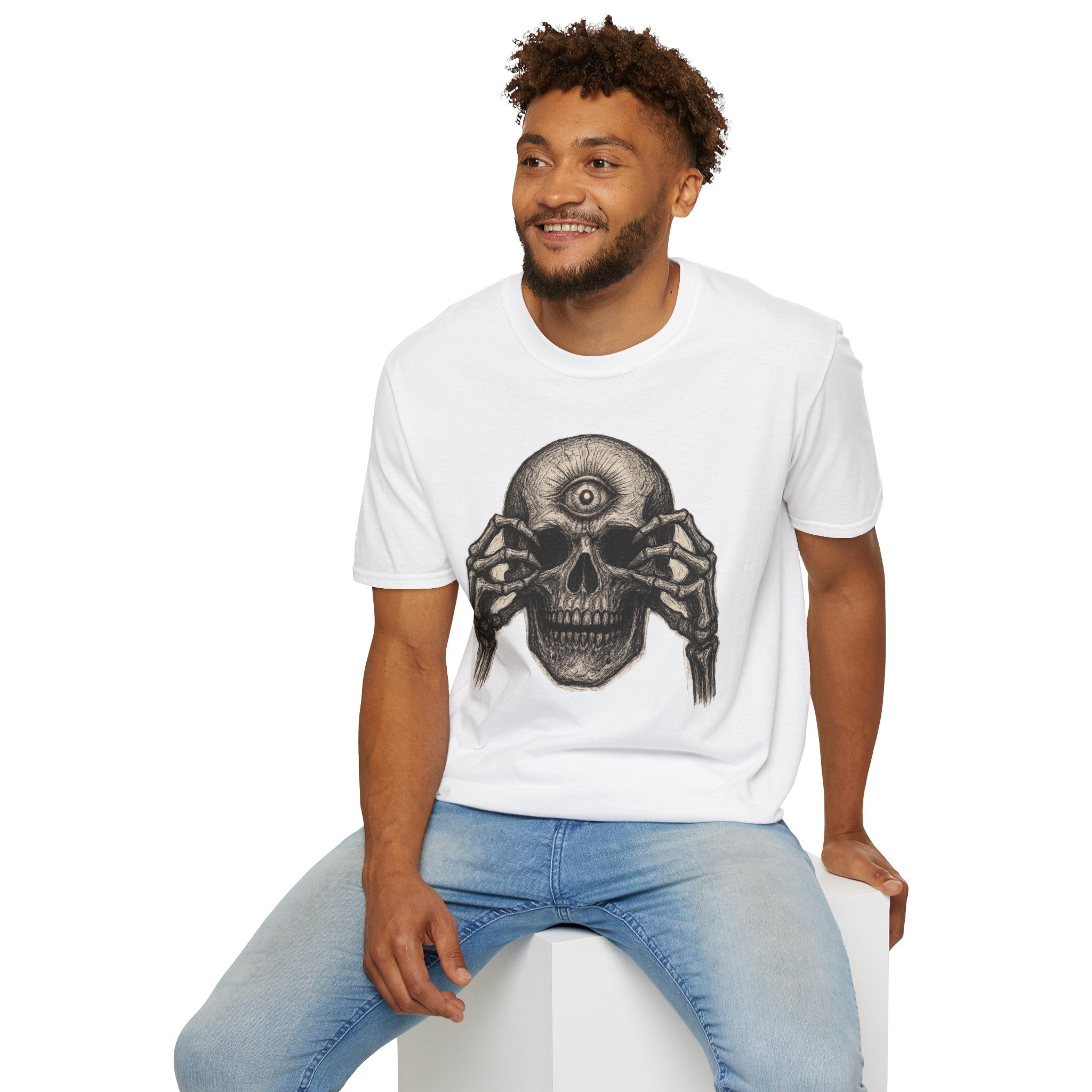 Mens Skull T-shirt Graphic Tees Skeleton Apparel Clothing Skulls Accessories Best Gift