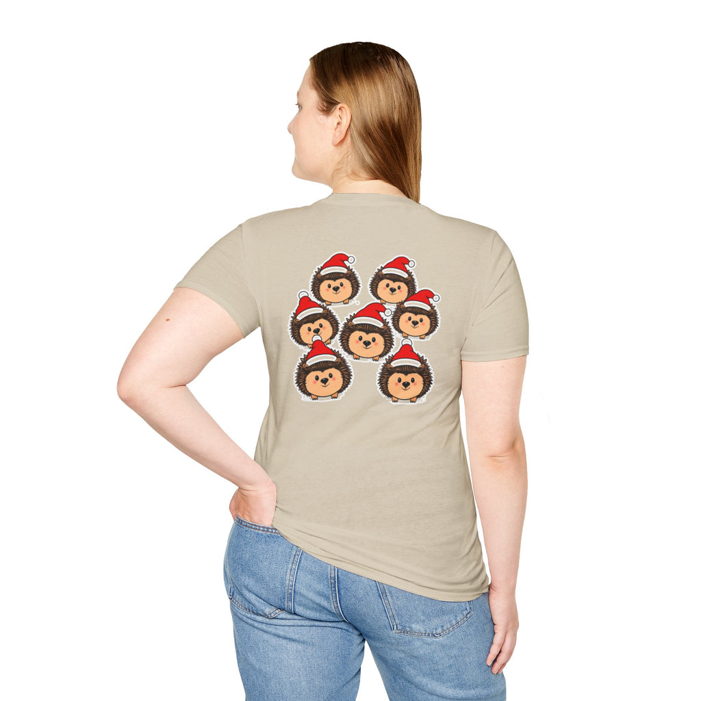 Christmas Hedgehogs Family T-Shirt | Cute Cartoon Holiday Design Unique Holiday Gift Shirt