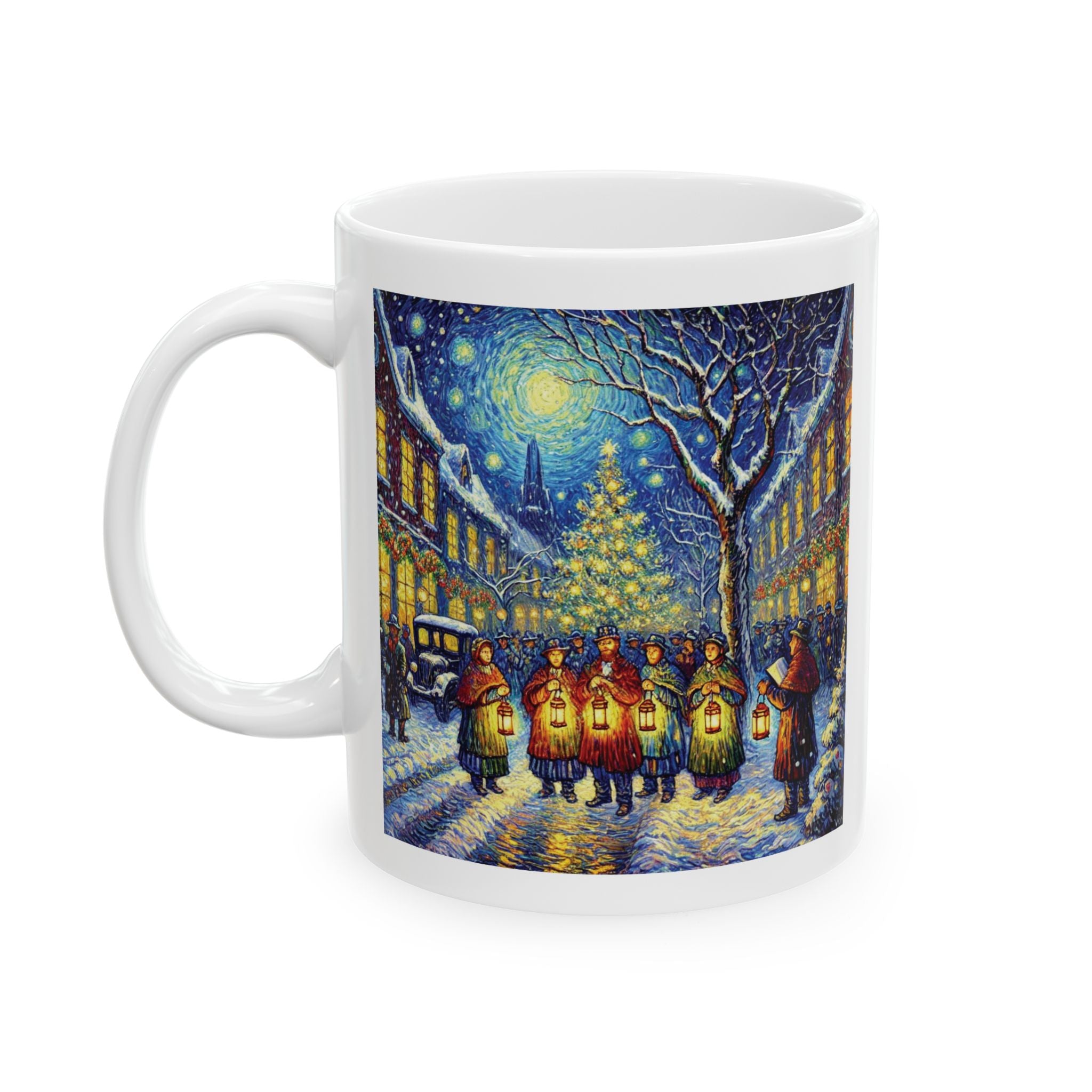 Christmas Van Gogh Tea Cup Funny Ceramic Coffee Mug Unique Xmas Gift 2027 11oz