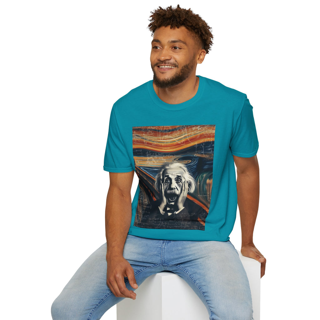 Funny Einstein Unisex Softstyle T-Shirt Edvard Munch Scream Cotton Gift Men Lady