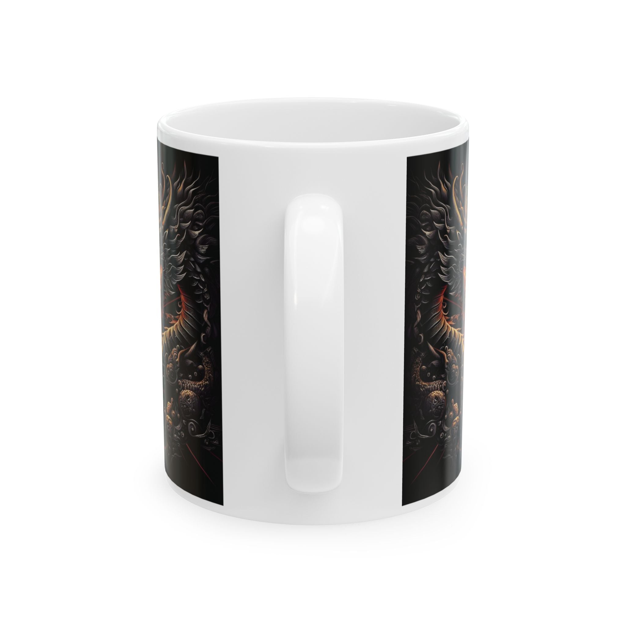 Dragon Mug Yin-Yang Symbol Lovers Design Ceramic Mug 11oz Gift Tea Cup