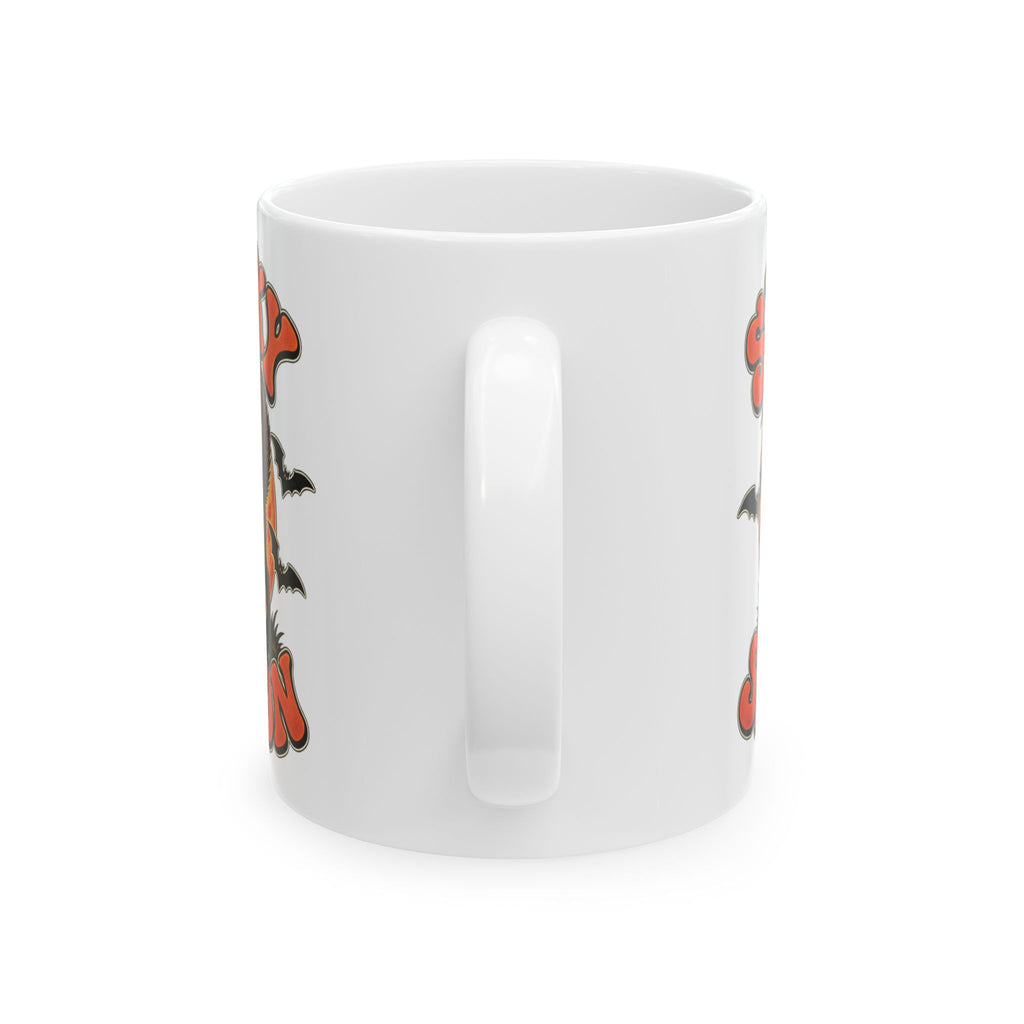 Retro Black Cat Halloween Mug | Vintage Spooky Season Coffee Mug | Halloween Cat Lover Gift