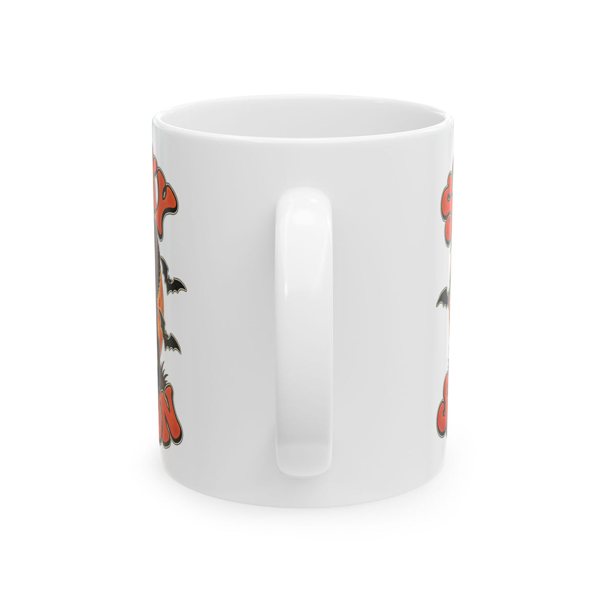 Retro Black Cat Halloween Mug | Vintage Spooky Season Coffee Mug | Halloween Cat Lover Gift