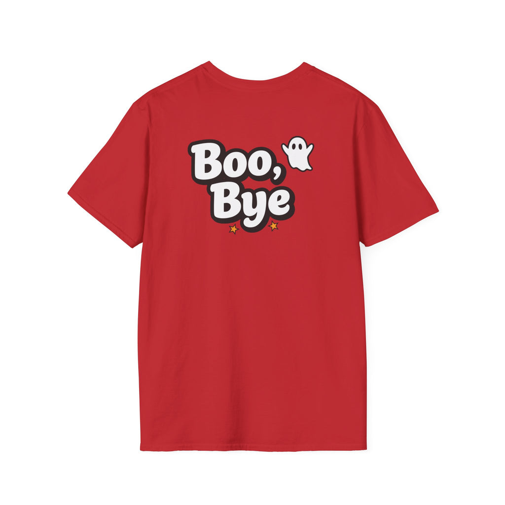 Dark Humor Halloween Shirt Boo Bye Funny Minimalist Ghost Sarcastic Unisex Softstyle Tee Adult Halloween Gift