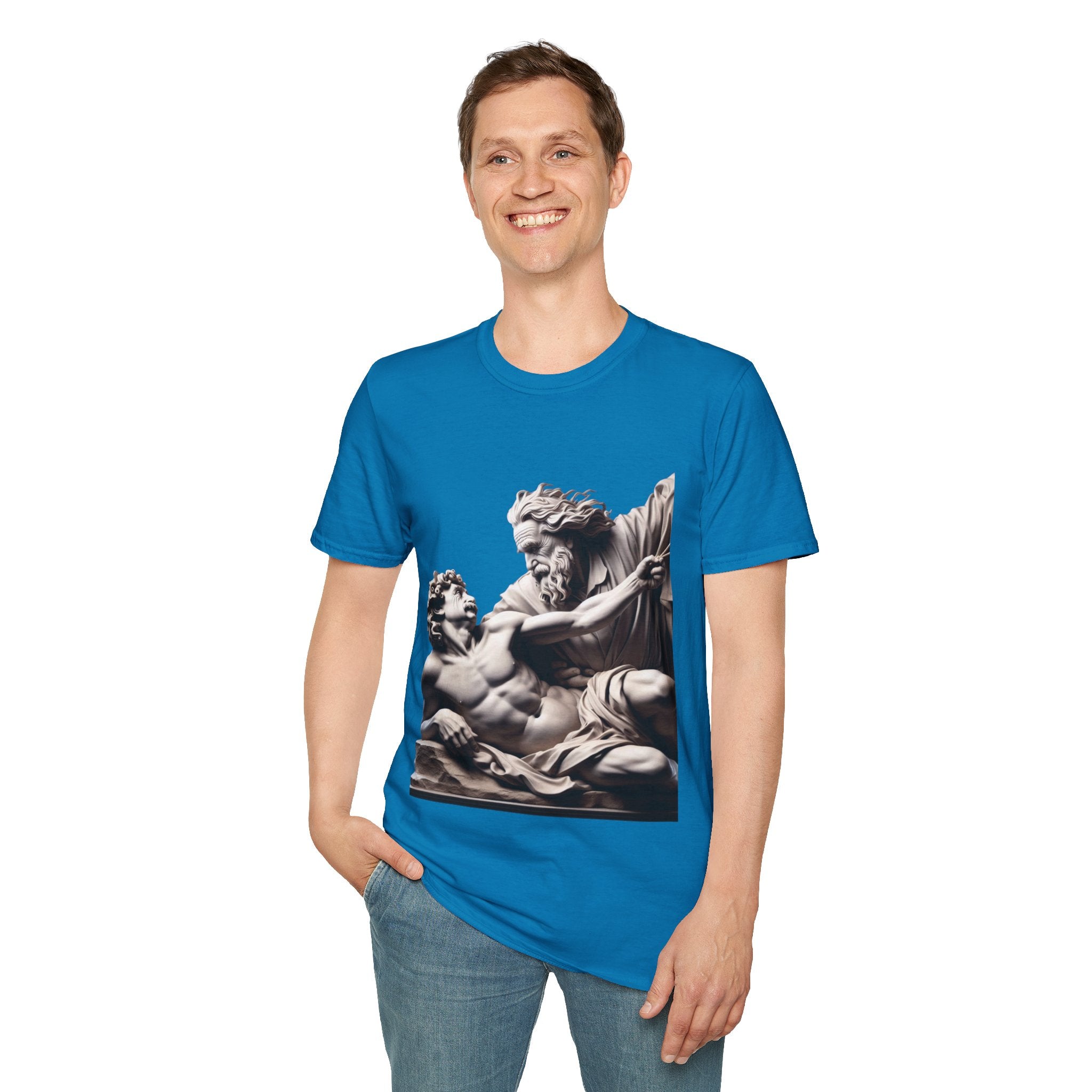 Funny Albert Einstein Unisex Softstyle T-Shirt Unique Gift Cotton T-shirt Art