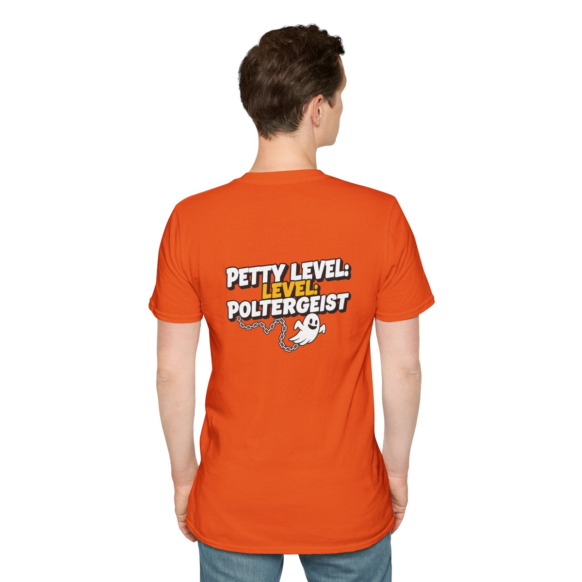 Dark Humor Halloween Shirt Petty Level Poltergeist Funny Ghost Sarcastic Unisex Softstyle Tee Adult Halloween Gift