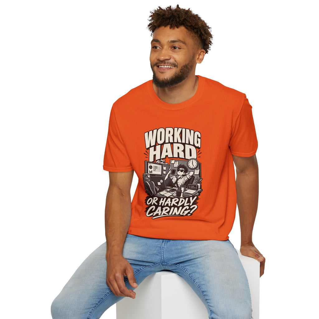 Funny Dark Humor Tshirt — Funny Office Tshirt Dark Humor Graphic Tee Unique Coworker Gift WORKING HARD Shirt