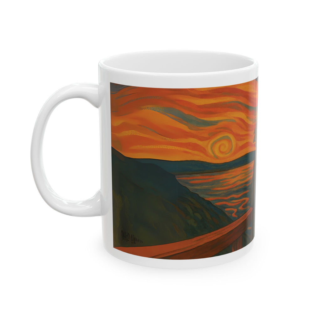 Funny Einstein Mug Ghibli Style Edvard Munch The Scream Ceramic Coffee Cup Gift 11oz