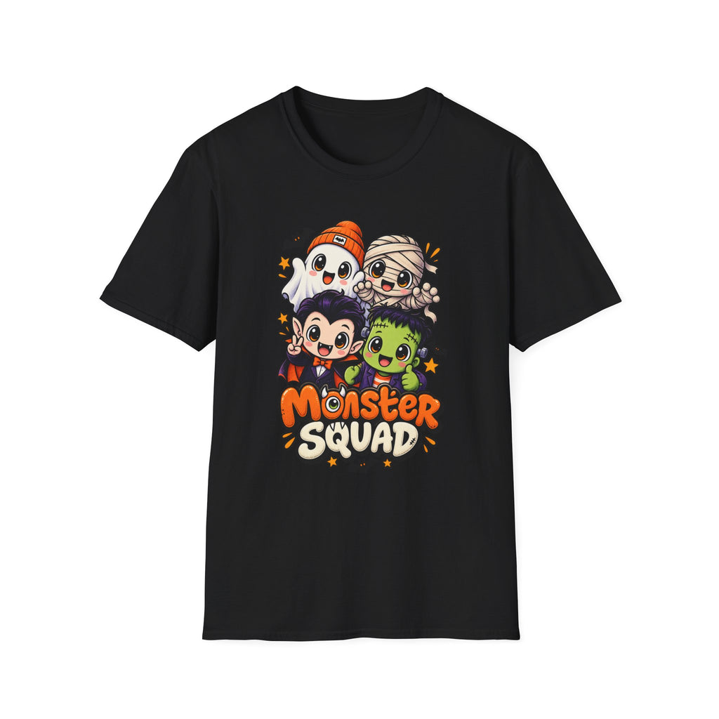 Funny Monster Squad Shirt | Cute Kawaii Halloween Tee | Ghost Mummy Vampire Frankenstein Graphic T-Shirt