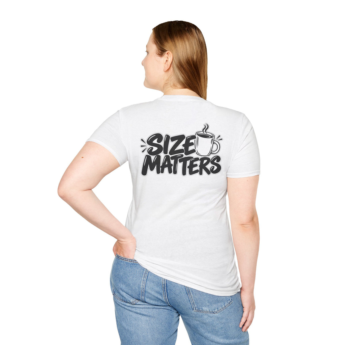 Dark Humor Funny Coffee Shirt Size Matters Novelty Graphic Tee Unique Gift