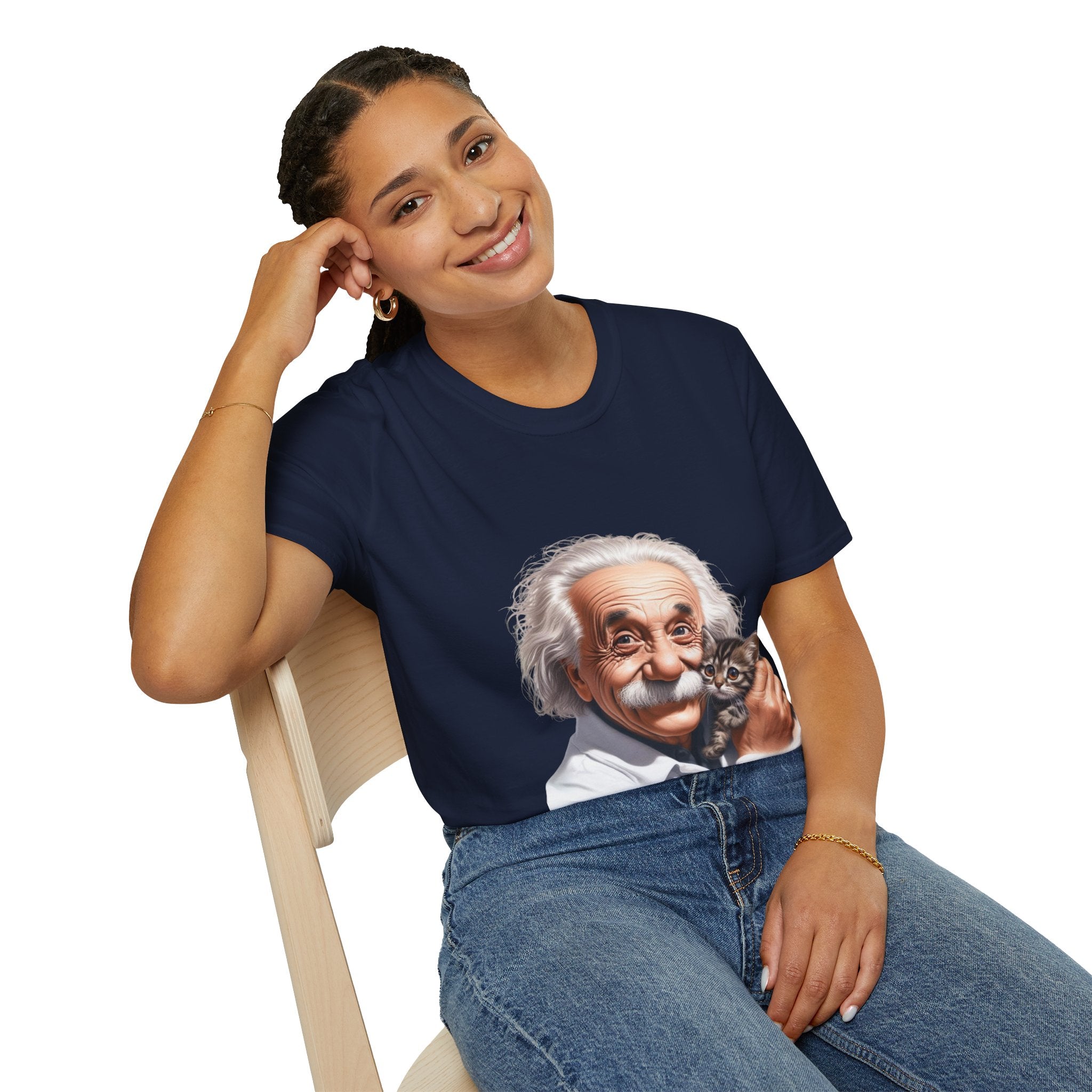 Funny Albert Einstein T-Shirt Unisex Softstyle T-Shirt Cotton Unique Gift German
