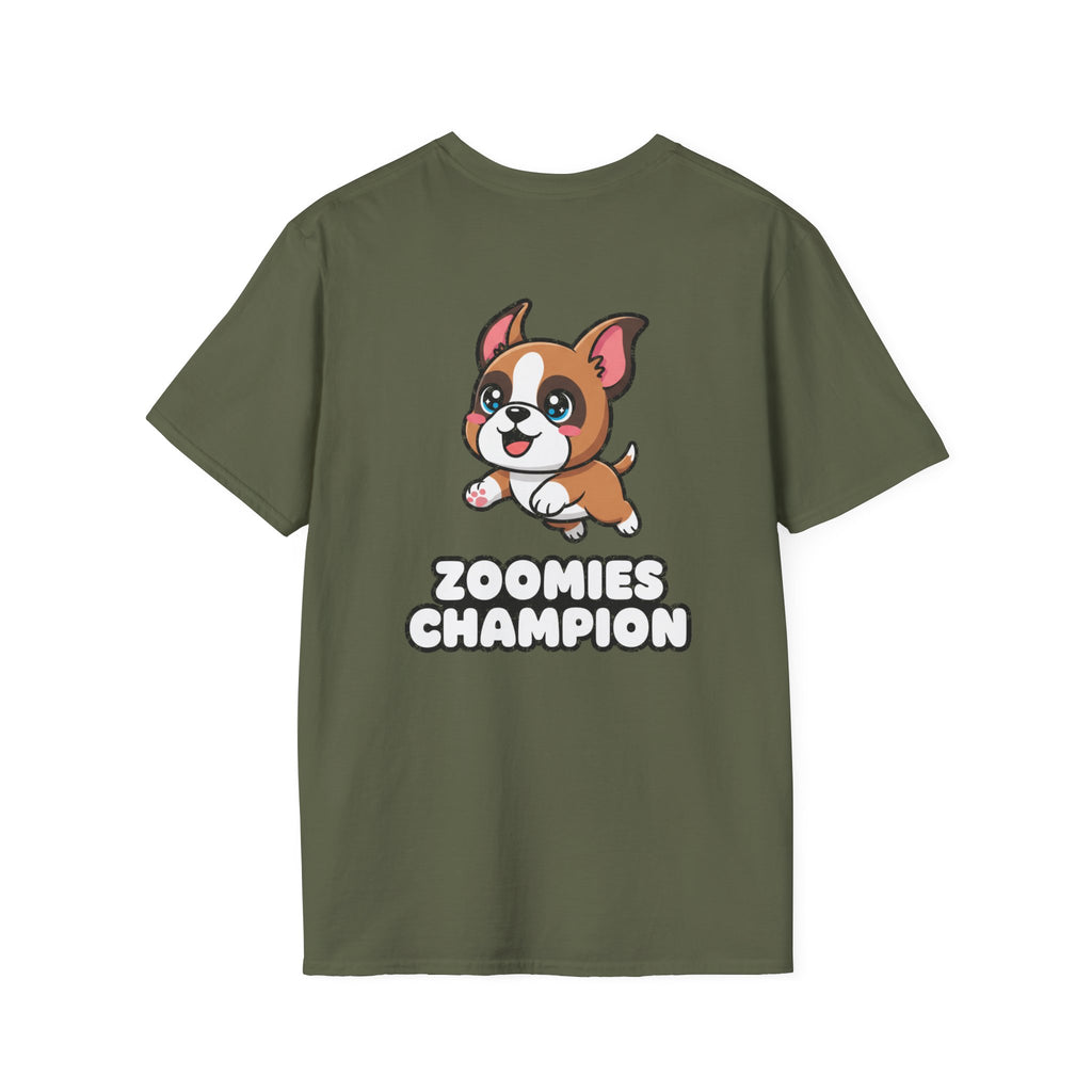 Cute Boxer Shirt Zoomies Champion Funny Dog Lover Unisex Softstyle Tee Gift