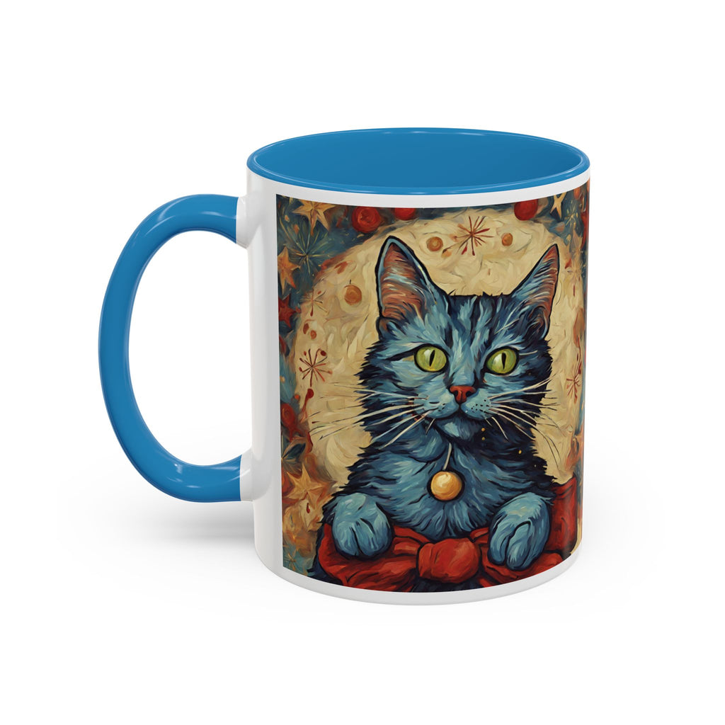 Christmas Mug Cat Mug Mom Lover Van Gogh Art Funny Coffee Tea Ceramic Mug