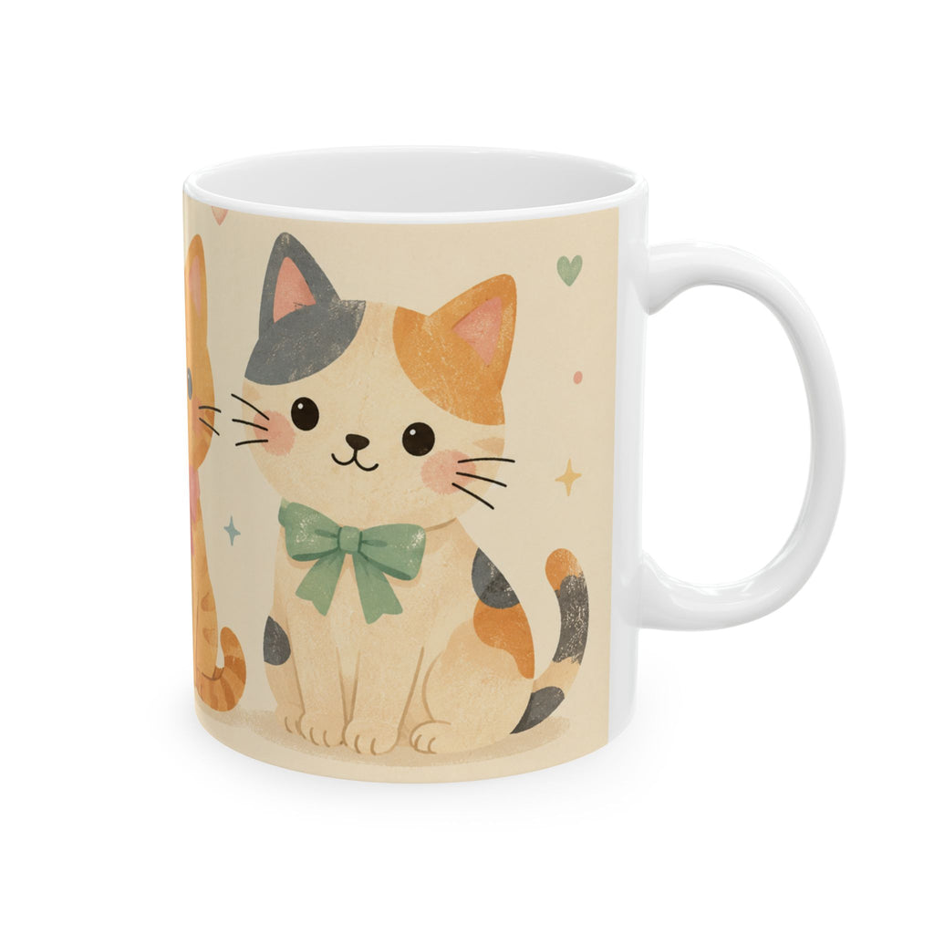 Cat Mom Coffee Mug Minimalist Line Art Cat Lover Gift Ceramic Cup Tea Cup 11oz 15oz Best Gift for Mothers Animal Lovers