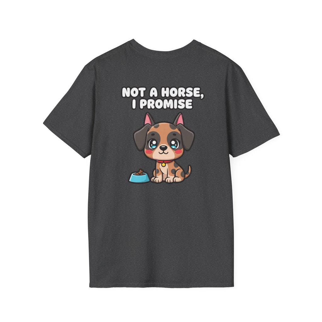 Cute Great Dane Shirt Not A Horse, I Promise Funny Dog Lover Unisex Softstyle Tee Gift
