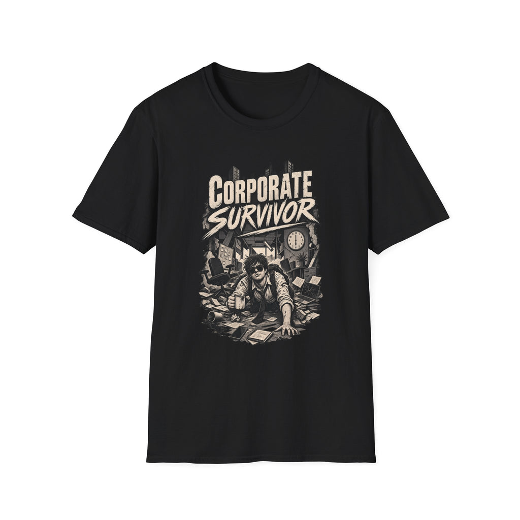 Funny Dark Humor Tshirt — Funny Office Tshirt Dark Humor Graphic Tee Unique Coworker Gift CORPORATE SURVIVOR Shirt