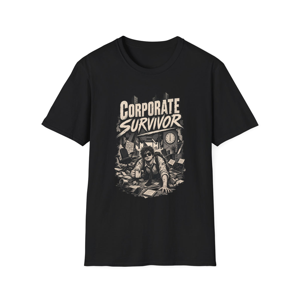 Funny Dark Humor Tshirt — Funny Office Tshirt Dark Humor Graphic Tee Unique Coworker Gift CORPORATE SURVIVOR Shirt