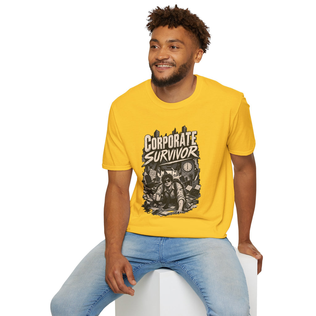 Funny Dark Humor Tshirt — Funny Office Tshirt Dark Humor Graphic Tee Unique Coworker Gift CORPORATE SURVIVOR Shirt