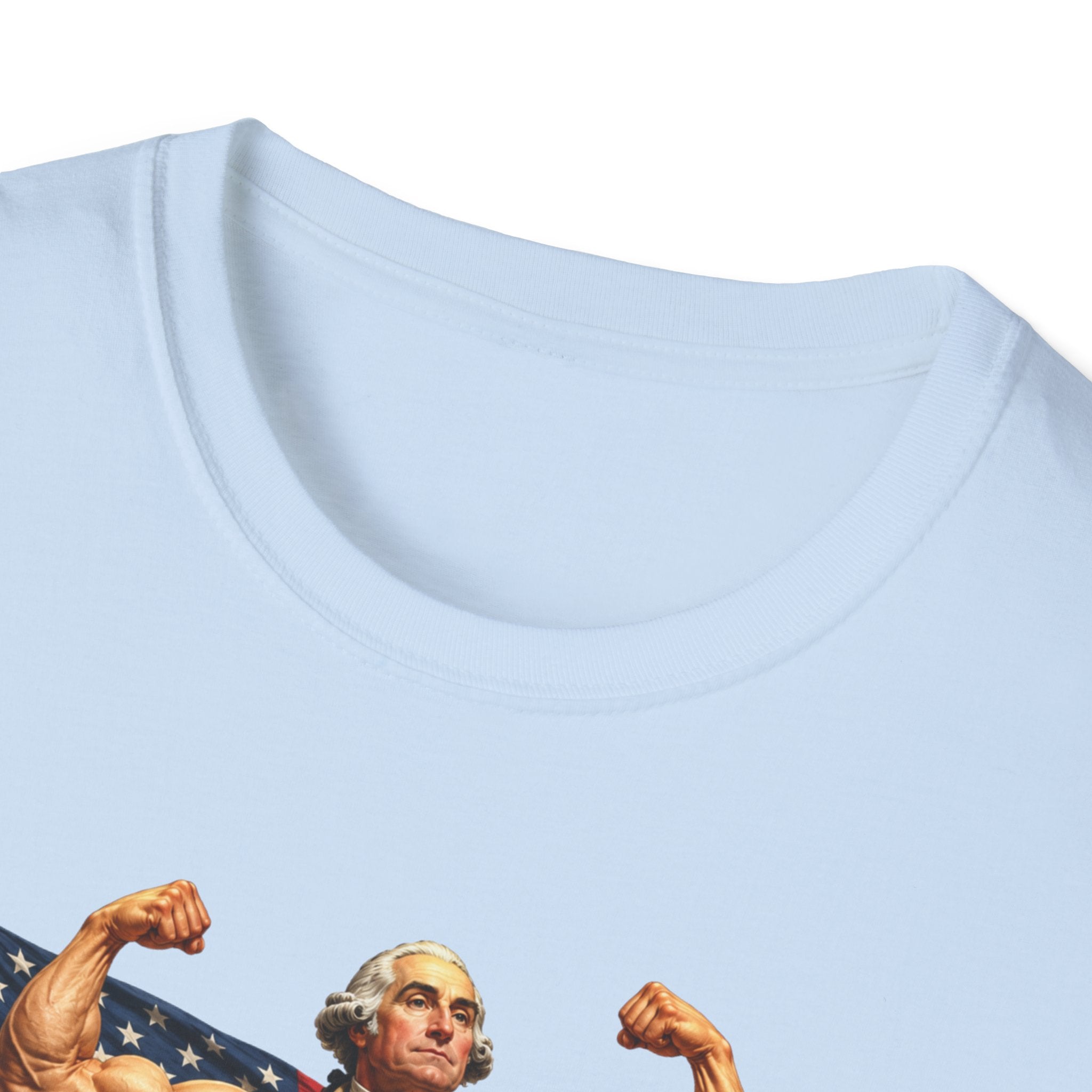 Funny USA Unisex Softstyle T-Shirt Giant Declaration Receipt Funny Patriotic T-Shirt United States of America Benjamin Franklin George Washington Tshirt